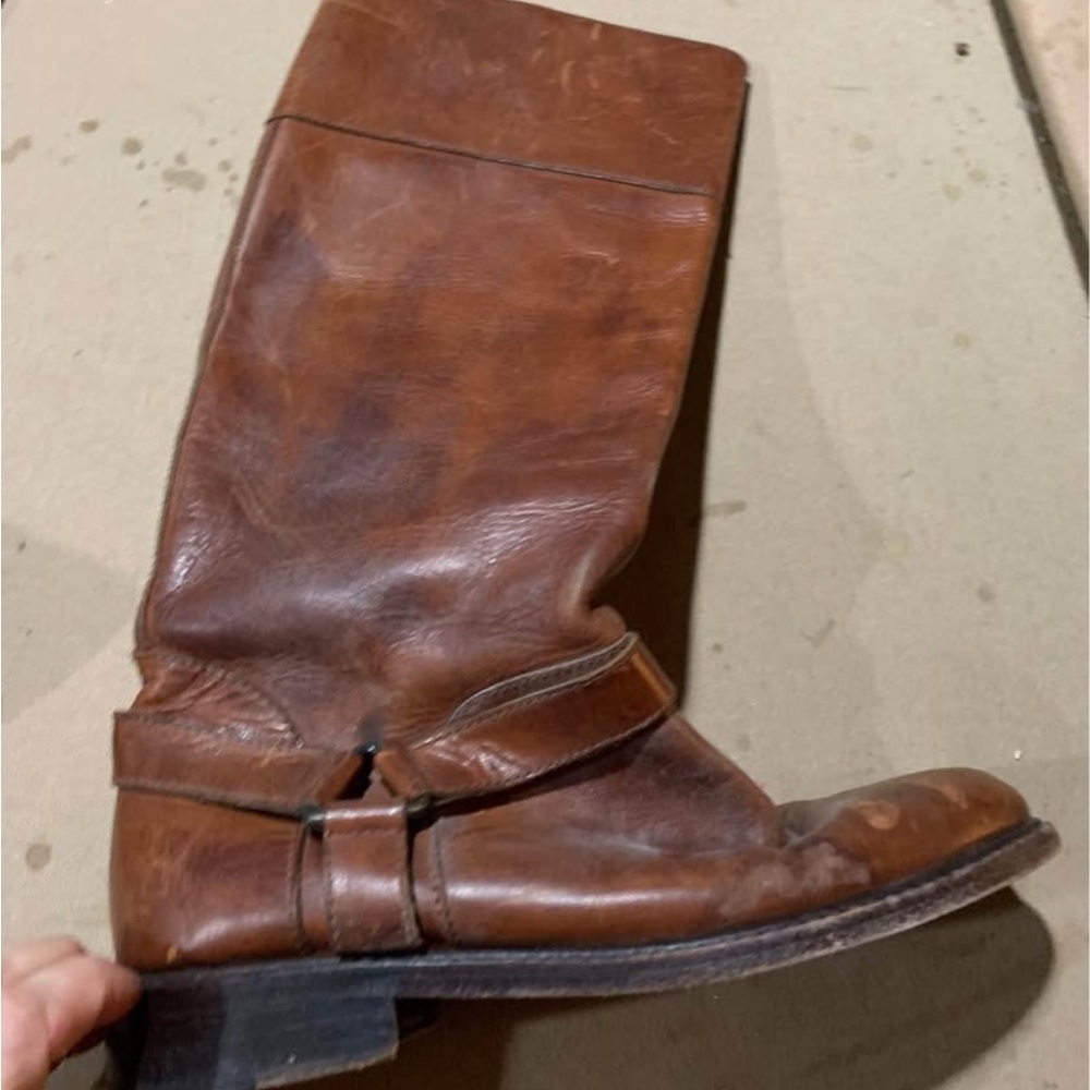 Cole Haan beautiful brown leather riding boots style